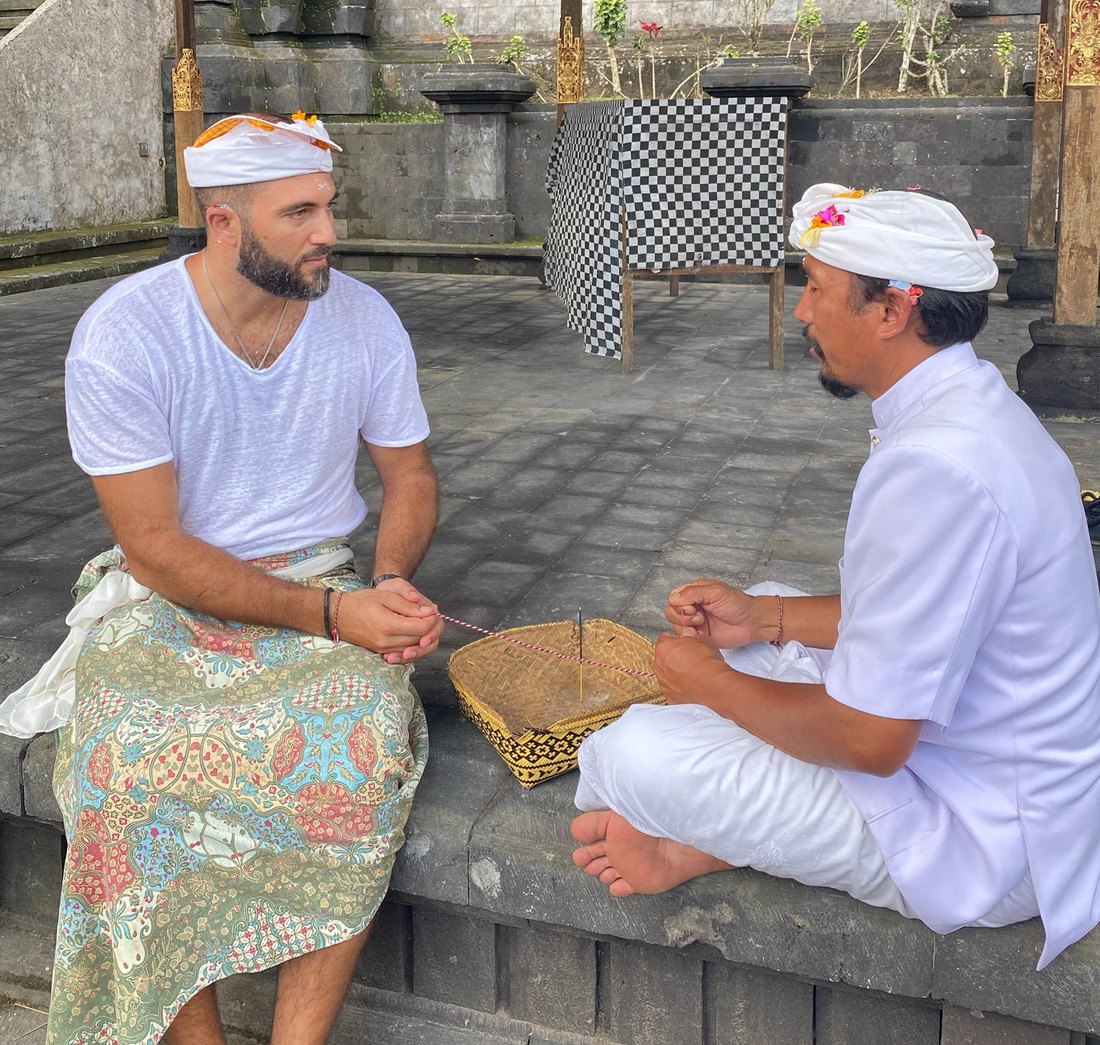 Younis at a Balinese ceremony